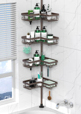 DAOYA corner shower caddy installed in a tight corner saves space