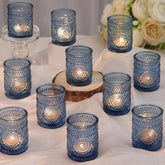 DARJEN blue votive candle holders 36-pack for warm table ambience.