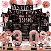 DARUNAXY back in 1996 banner in rose gold for a photo-ready backdrop