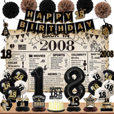 DARUNAXY back-in-2008 banner decor for a stylish party backdrop and photos.
