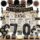DARUNAXY vintage Back in 1956 banner for indoor or outdoor celebration