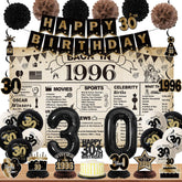 DARUNAXY vintage Back in 1996 banner enhances your party backdrop.