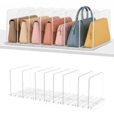 DAVIDOK adjustable dividers with eight slots organize shelves neatly.