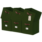 DECOMOMO olive-green storage bin in durable fabric for daily organization.