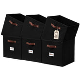 DECOMOMO storage cubes front view showing sturdy organization on shelf