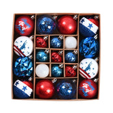 Decor by Hannah patriotic ball ornament in red, white and blue for vibrant tree décor