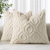 decorUhome throw pillow cover 20x20 beige solid enhances neutral living room style
