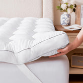 Decroom 3-Inch Memory Foam Topper on bed offers balanced support.