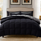 Decroom comforter on full bed highlighting full-size fit for cozy nights