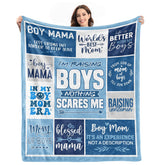 DECZHIYU blanket front pattern with loving message for mom