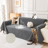 Deep Dream full-coverage couch cover on a 3-seat sofa, pet-friendly protection