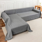 Deep Dream sectional sofa cover in dark grey, x-large size, safeguarding 63x110 and 71x118 sections