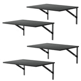 Deep Floating Wall Shelves black boards mounted for spacious display and storage.