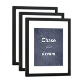 DEKWINN 11x14 frame set 3 real glass wall display for cherished memories