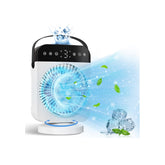 Deller portable air conditioner front view for compact cooling on the go.