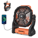 Deller portable camping fan in compact size for easy packing and travel.