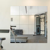 Delma home gym mirrors 12x12 tile reflect clear workout form checks.