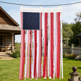 Deloky flag banner 4x2.3ft adds bold outdoor patriotic flair.