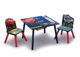 Delta Children Cars table with center storage for easy toy organization.