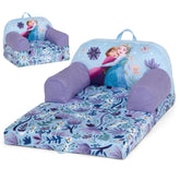 Delta Children Disney Frozen Cozee Buddy chair purple, closed view, compact seating option