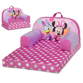 Delta Children Minnie Mouse Cozee Buddy Flip-Out Chair pink offers cozy seating for reading.