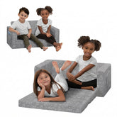 Delta Children Serta Perfect Sleeper Kids 2-Seater Sofa, convertible seating for playtime and naps.