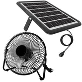 DELUMEE 8-inch solar fan delivering strong outdoor cooling.