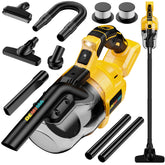 DEMIMA cordless vacuum front view highlighting compact handheld design for quick cleans.