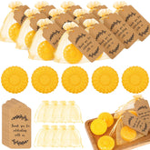 Demissle sunflower soap favor with 3D engraving for elegant wedding dΓ©cor.