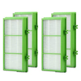 DerBlue 4-pack replacement filter package for Holmes and Bionaire purifiers.