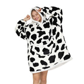 Deserthome wearable blanket hoodie with front pocket keeps hands warm during lounging.