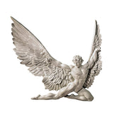 Design Toscano Icarus wings and feathers wall sculpture enhances myth-inspired decor.