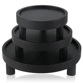 Destop wooden display riser big 8in with 2in height elevates vases and candles attractively.