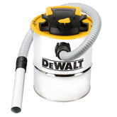 DEWALT DXV04A ash vacuum showing robust metal canister for ash cleanup