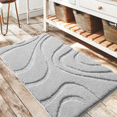 DEXDE bath rug 20x32 plush-microfiber, soft underfoot comfort.