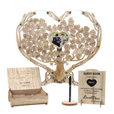 Dezhier heart wedding guest book alternative framed for lasting memories.