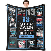 Dfaqehk 13th birthday blanket design offers a bold, teen-friendly look for celebrations.