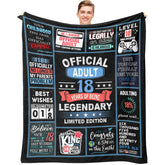 Dfaqehk 18th birthday design blanket for stylish milestone gifting.