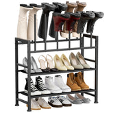 DIMJ boot rack 4-tier front view keeps tall boots upright and organized.