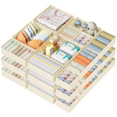 DIMJ Drawer Organizer Clothes 24-Piece Set organizes drawers and shelves efficiently.