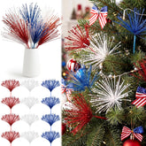 Dingion red glitter firework picks enhance table decor with sparkle.