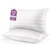 DIORIS queen pillows 2-pack cover closeup showing premium fabric and texture for cooling comfort.