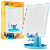 Disney Stitch vanity mirror blue with LED lighting for clear daily makeup routines.