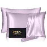 DKBslik silk pillowcase 2-pack lavender promotes smooth skin and gentle hair glide.