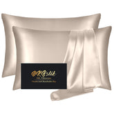 DKBslik silk pillowcase 2-pack with hidden zipper for smoother skin and hair protection