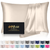 DKBslik silk pillowcase in beige king size for smooth skin and hair.