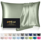 DKBslik silk pillowcase king size in sage green smooths hair care routine