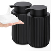 Dlirho ceramic foaming soap dispenser front view with 12 oz capacity for easy daily hand washing