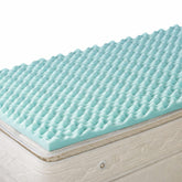 DMI Twin XL egg crate topper closeup showing sculpted foam for airflow