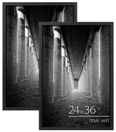 DOAI ART 24x36 poster frame black front view with HD plexiglass for clear display